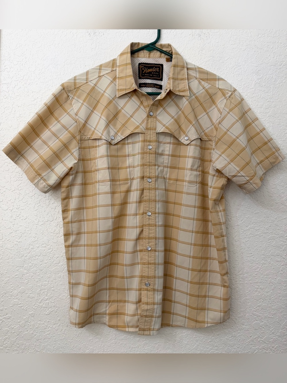 Howler Brothers Open Country Shirt Short-Sleeve Plaid Button-Down Shirt - M